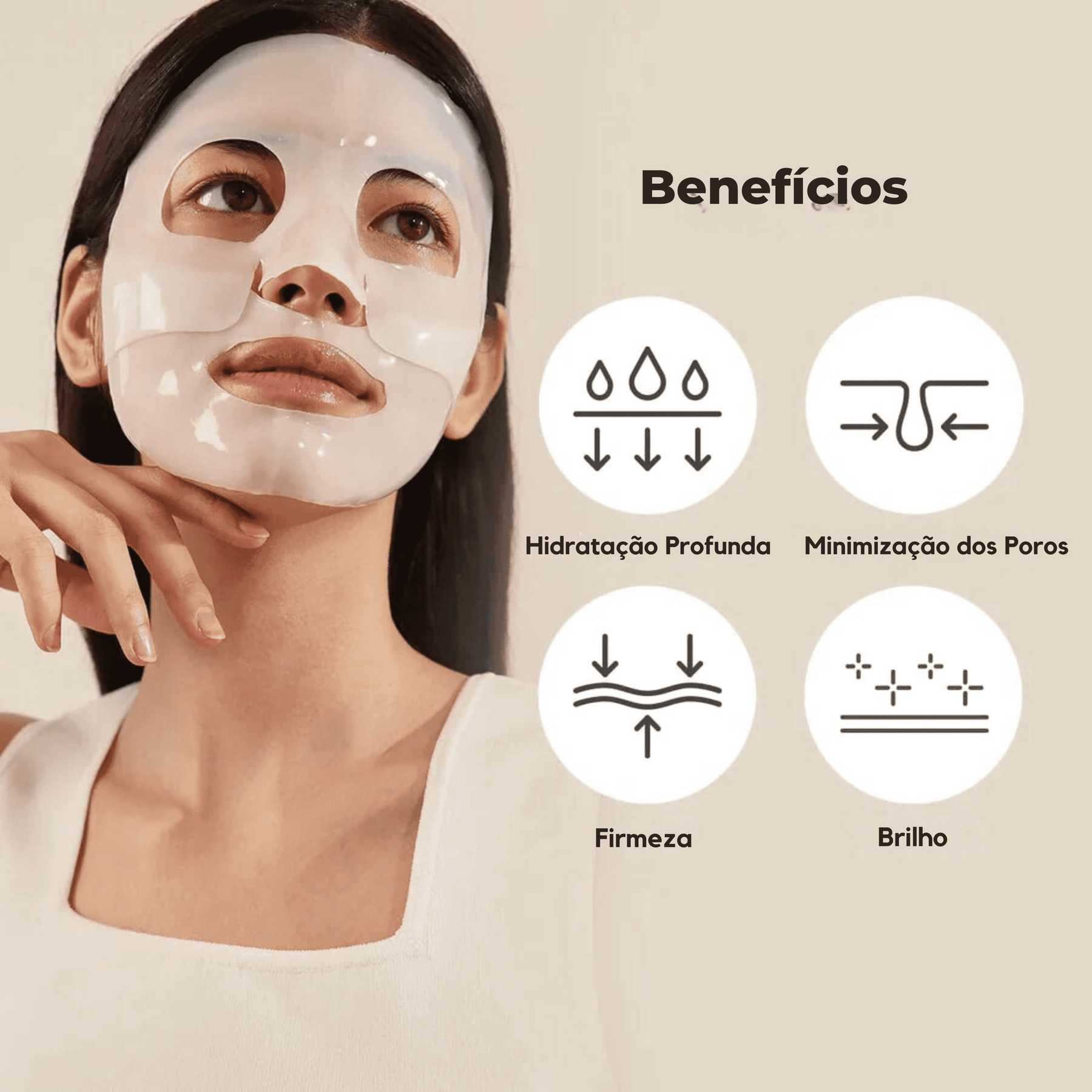 Máscara Facial de Biocolágeno