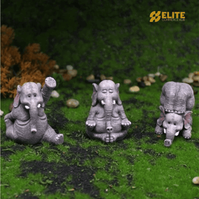 Estatuetas Família Elefante Yoga